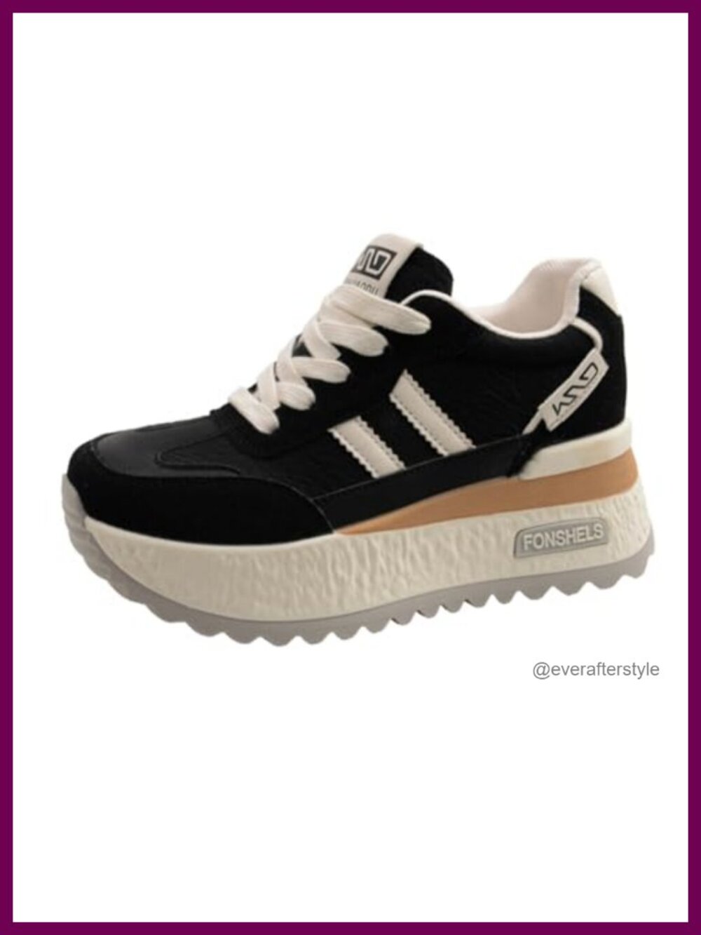7CM Hidden Wedge Platform Sneakers, Retro Striped Chunky Casual Shoes, Non-Slip
